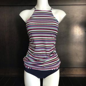 Anne Cole high neck tankini top swimsuit M or XL
